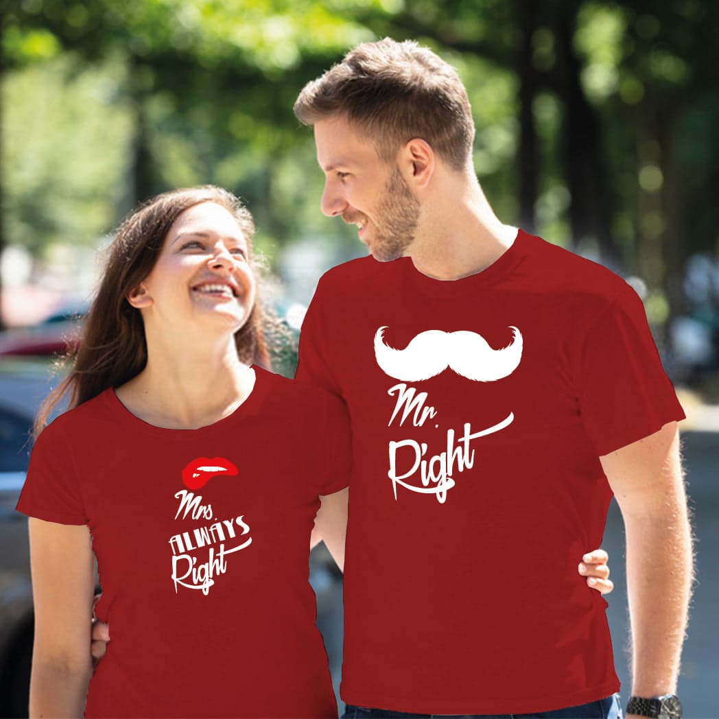 Camiseta estampada pareja T-shirt mr. and mrs. right — foto 3