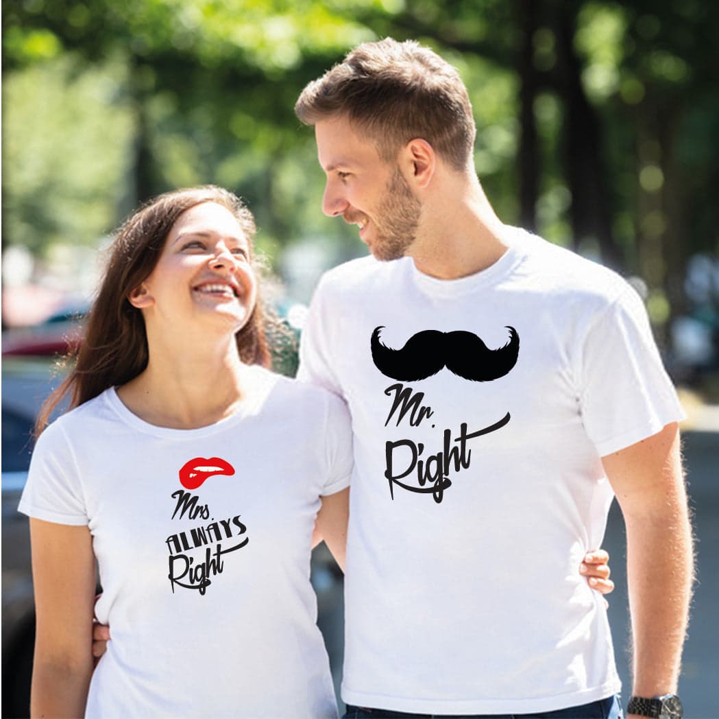 Camiseta estampada pareja T-shirt mr. and mrs. right — foto 4