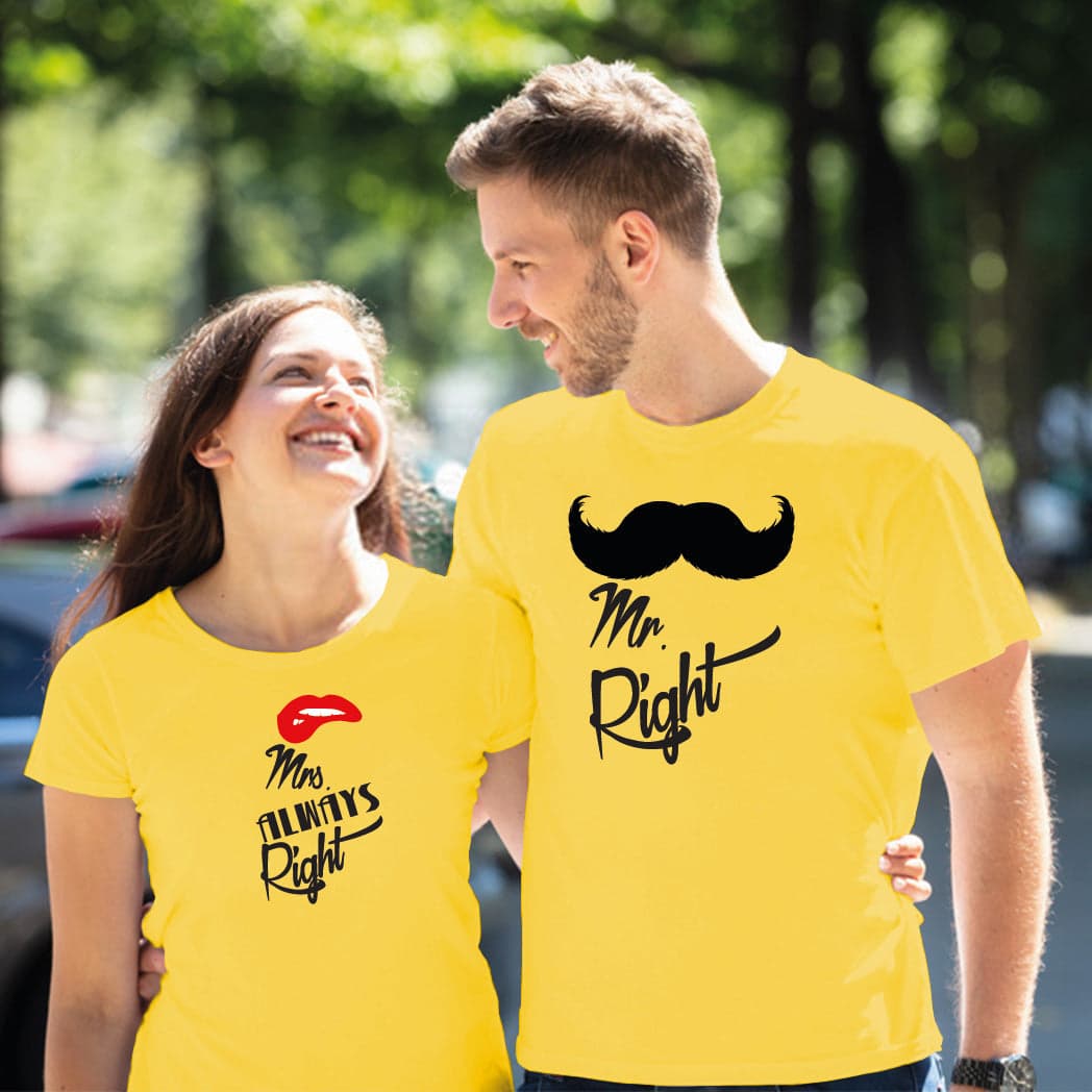 Camiseta estampada pareja T-shirt mr. and mrs. right — foto 2