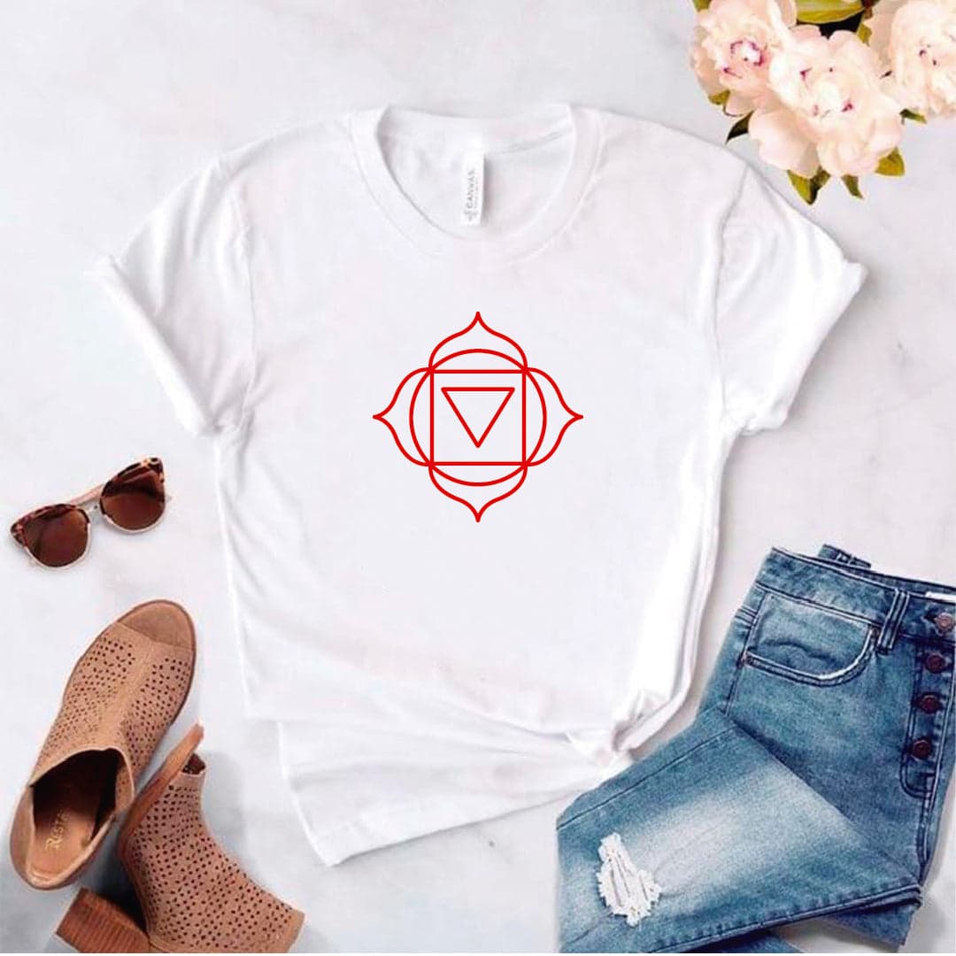 Camisa estampada tipo T- shirt 1primer chakra (muladhara) — foto 1