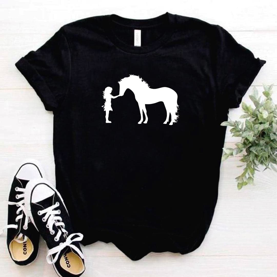 Camisa estampada tipo T- shirt Niña Caballo — foto 3