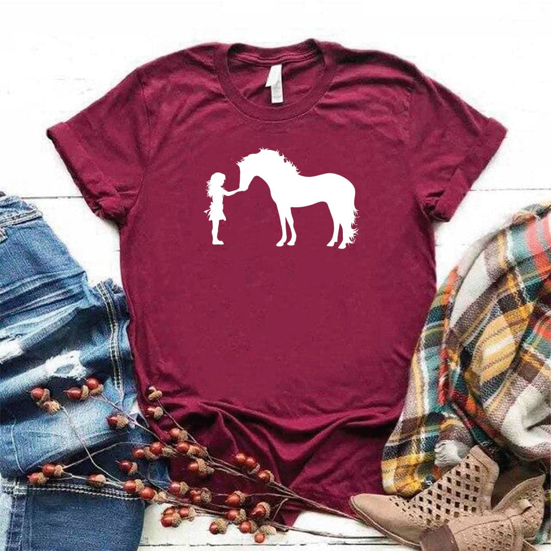 Camisa estampada tipo T- shirt Niña Caballo — foto 4