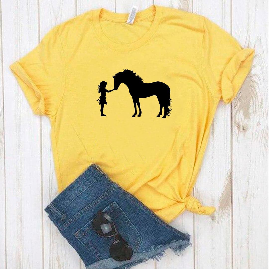 Camisa estampada tipo T- shirt Niña Caballo — foto 2