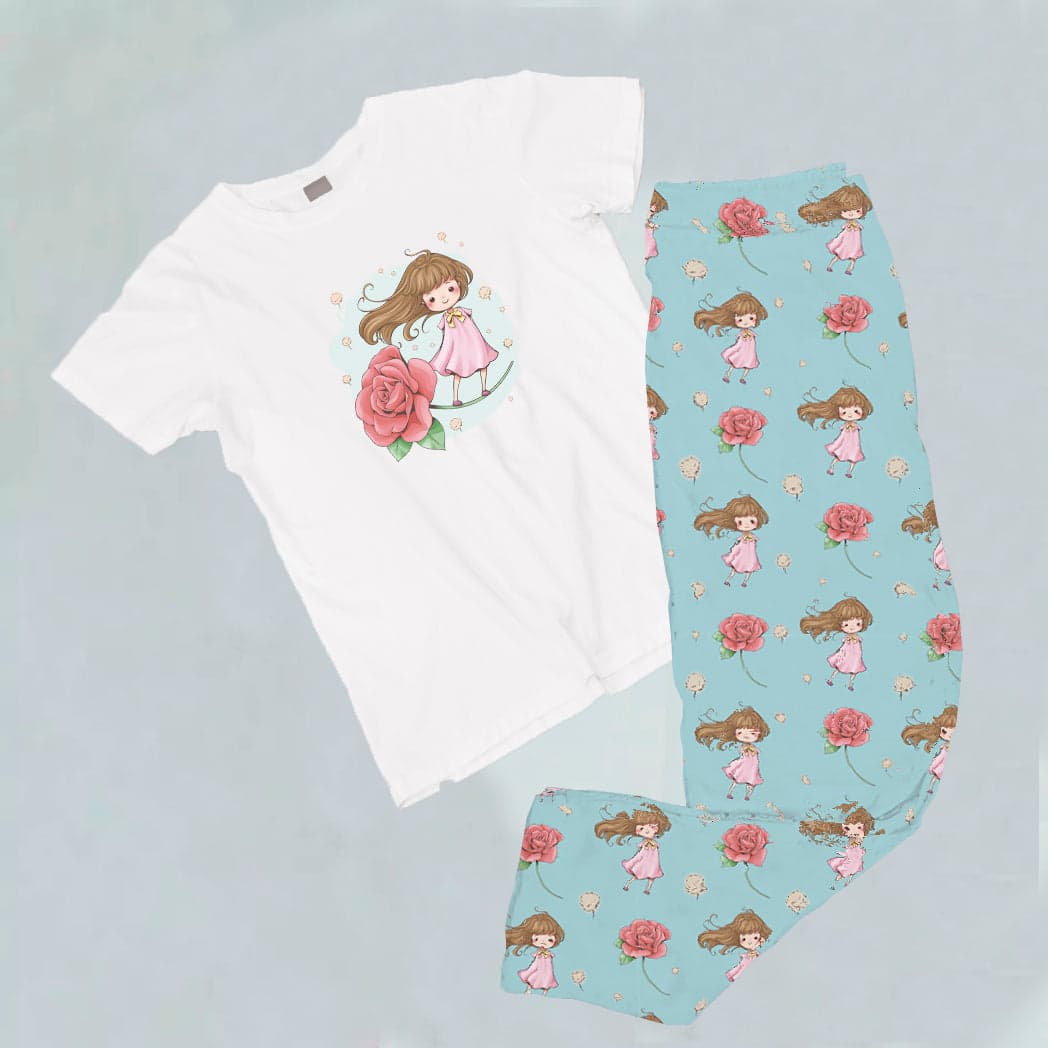 Pijama estampada de pantalón Largo NIÑA FLOR — foto 1