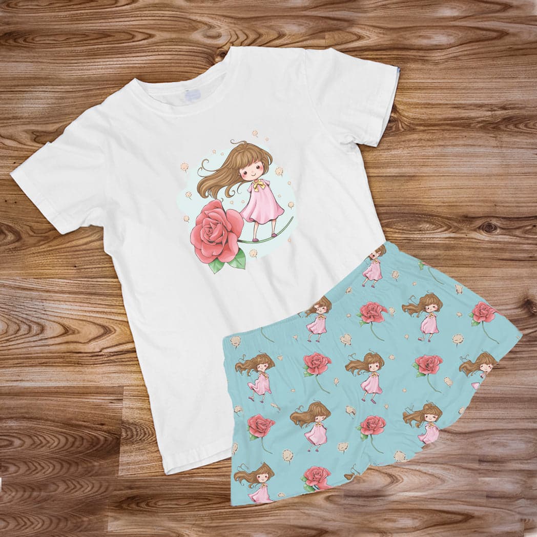 Pijama Estampada en poli algodón de Short NIÑA FLOR — foto 1