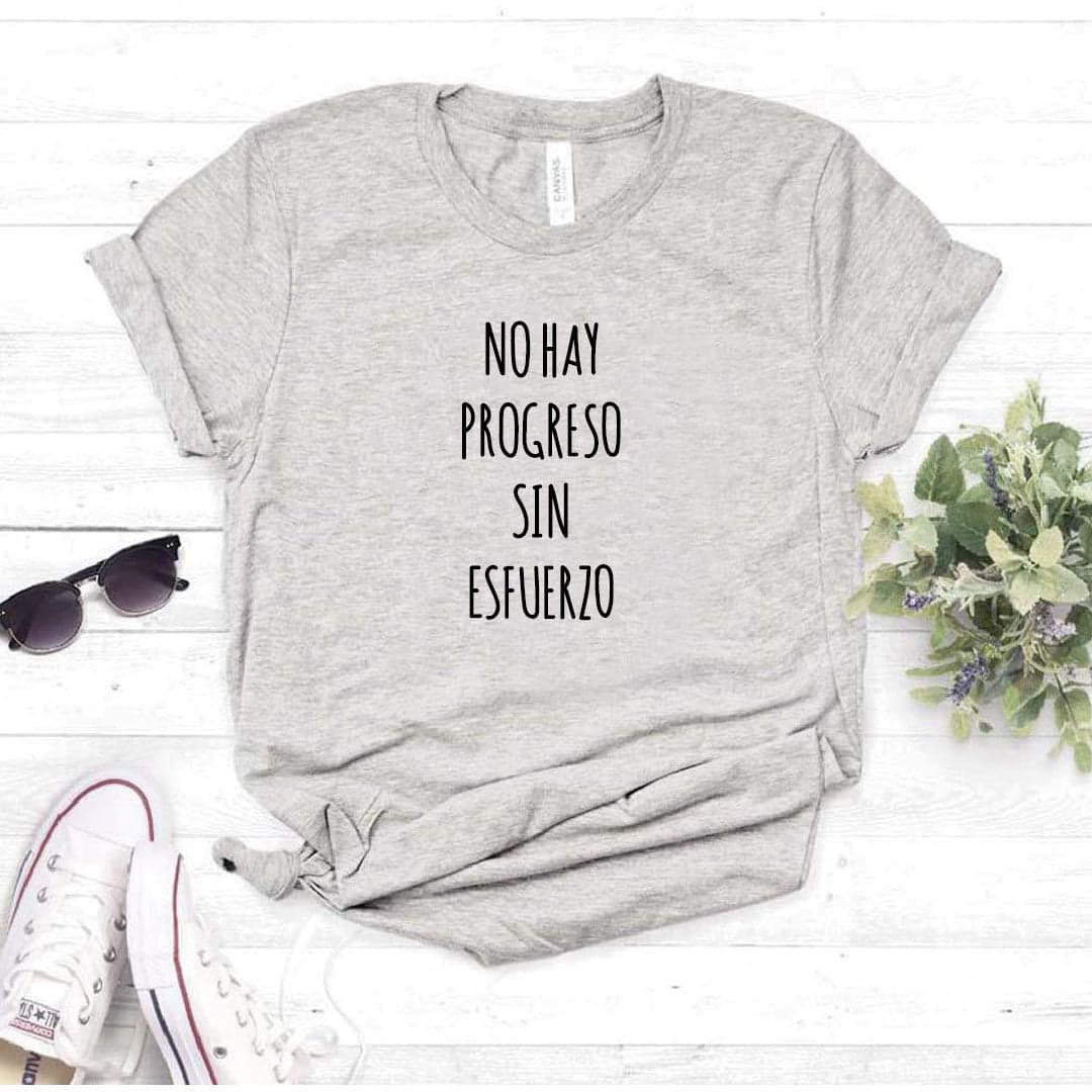 Camisa estampada  tipo T-shirt  NO HAY PROGRESO SIN ESFUERZO — foto 3