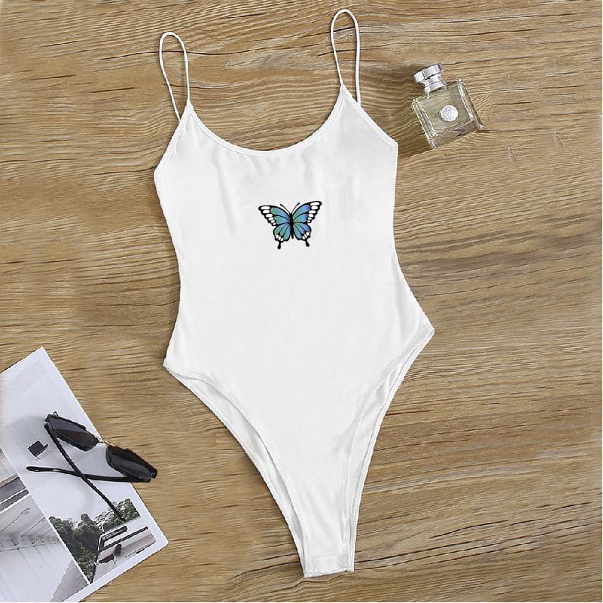 BODY TIRANTES Mariposa Azul en el centro — foto 1