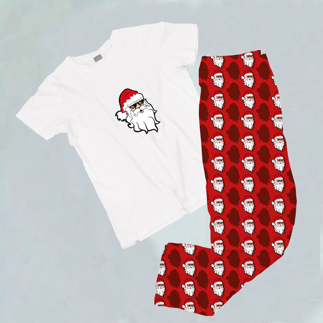 Pijama estampada de pantalón Largo (NAVIDAD) papá noel cool con gafas — foto 1