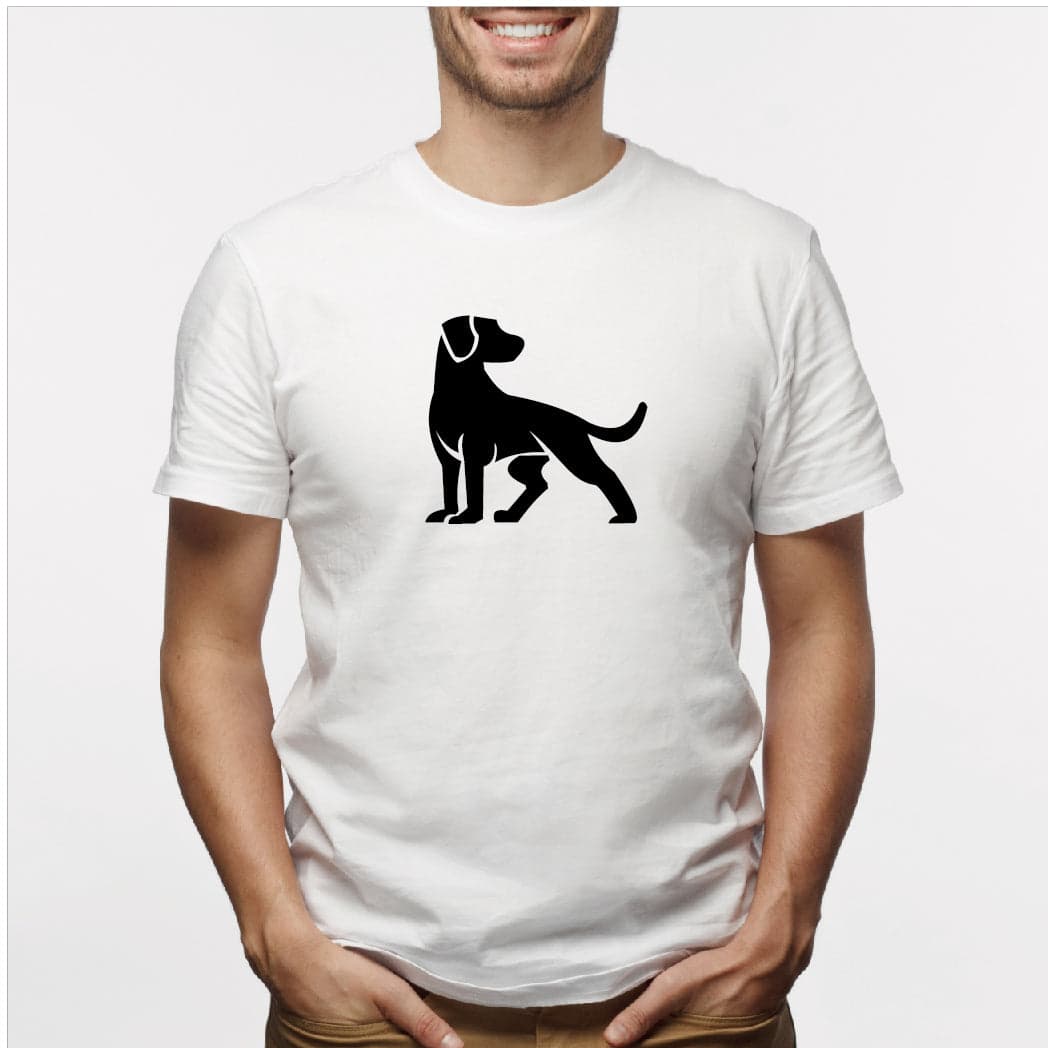 Camisa estampada para hombre  tipo T-shirt Perro mirando atras — foto 2