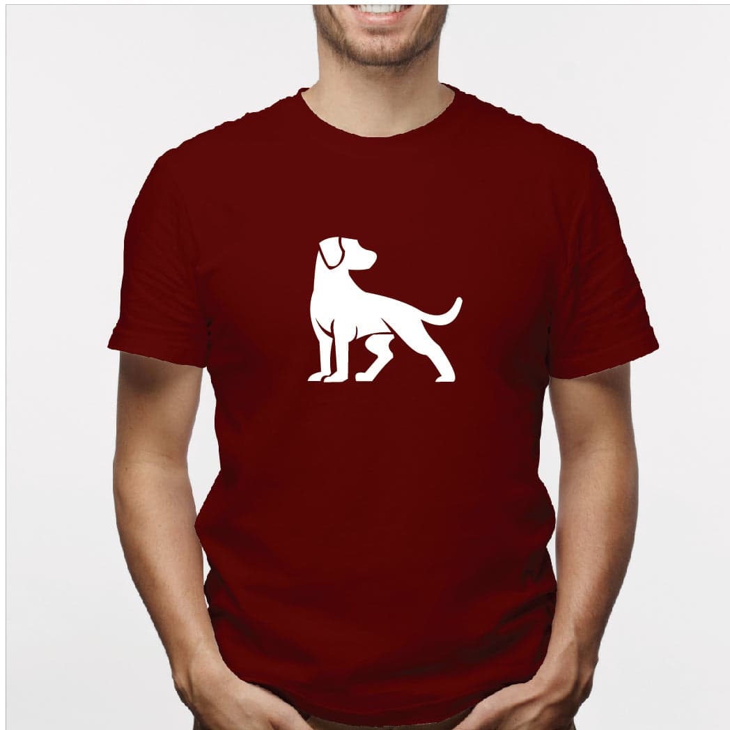 Camisa estampada para hombre  tipo T-shirt Perro mirando atras — foto 4