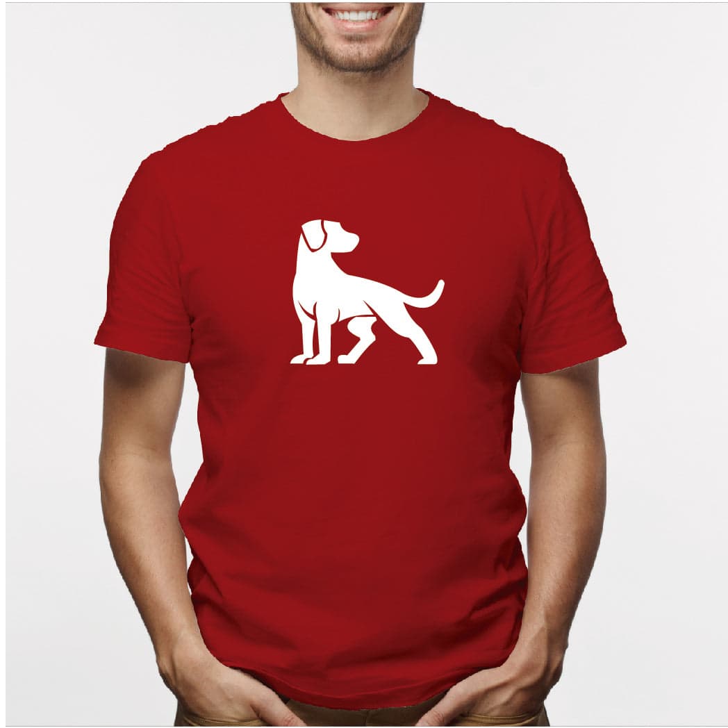 Camisa estampada para hombre  tipo T-shirt Perro mirando atras — foto 6