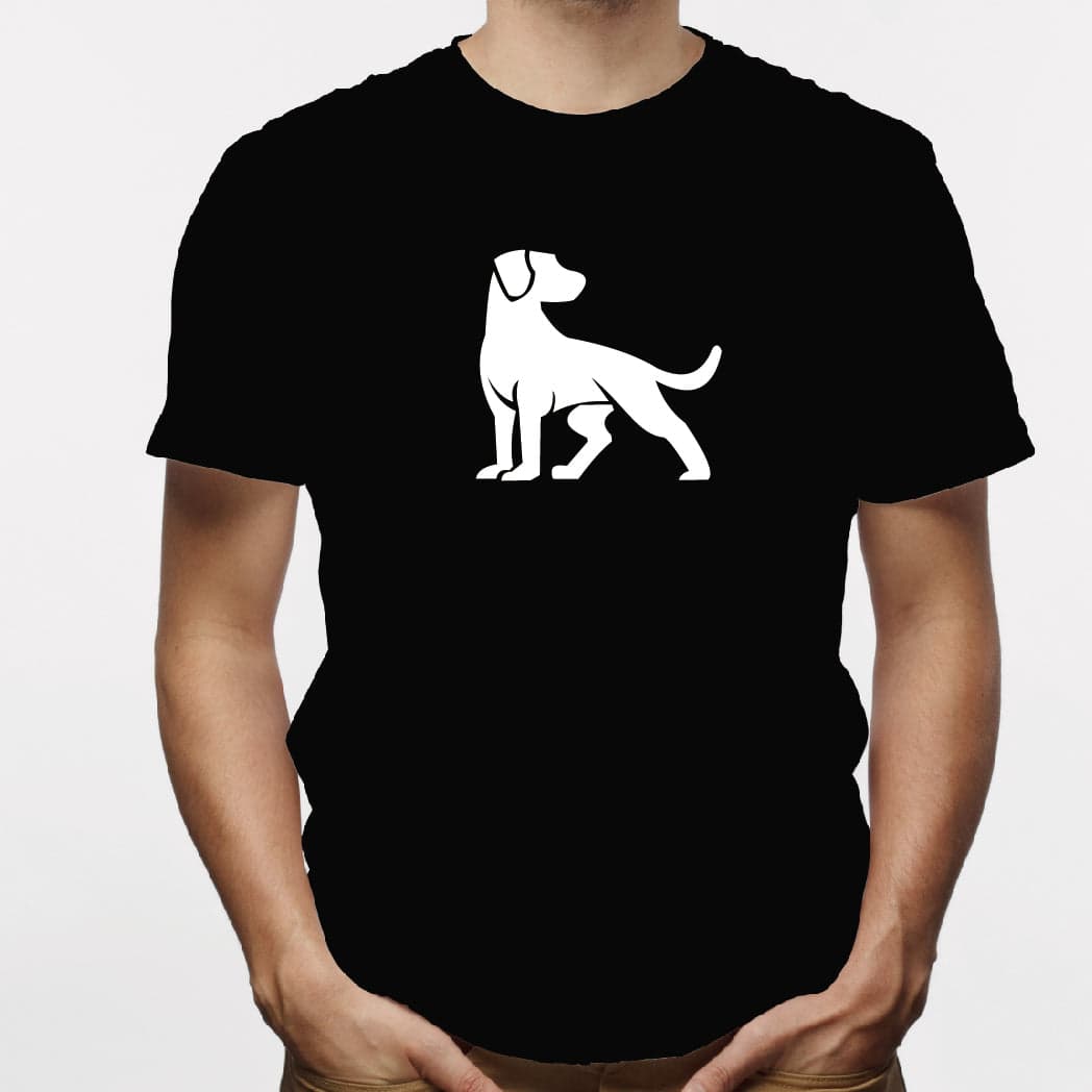 Camisa estampada para hombre  tipo T-shirt Perro mirando atras — foto 7