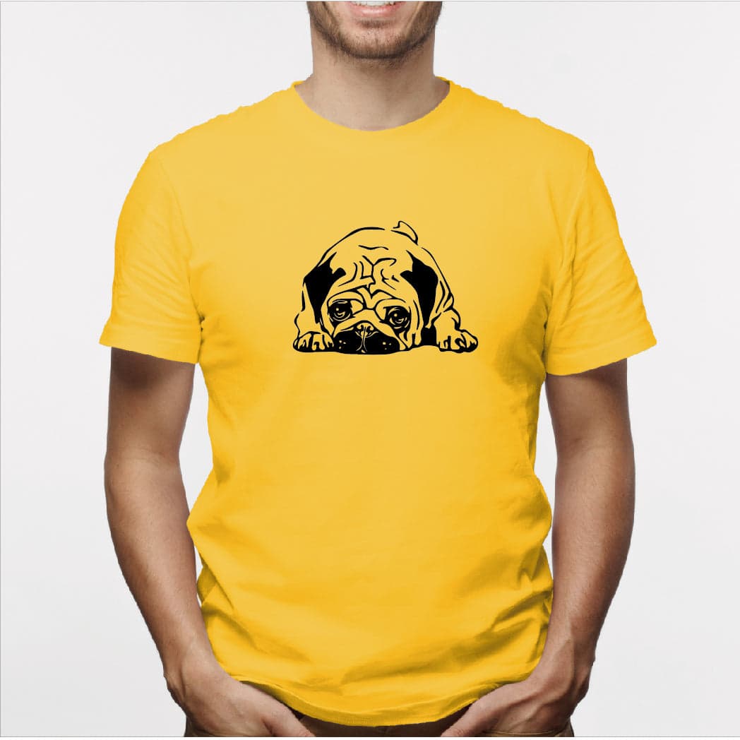 Camisa estampada para hombre  tipo T-shirt Perro Pug — foto 6