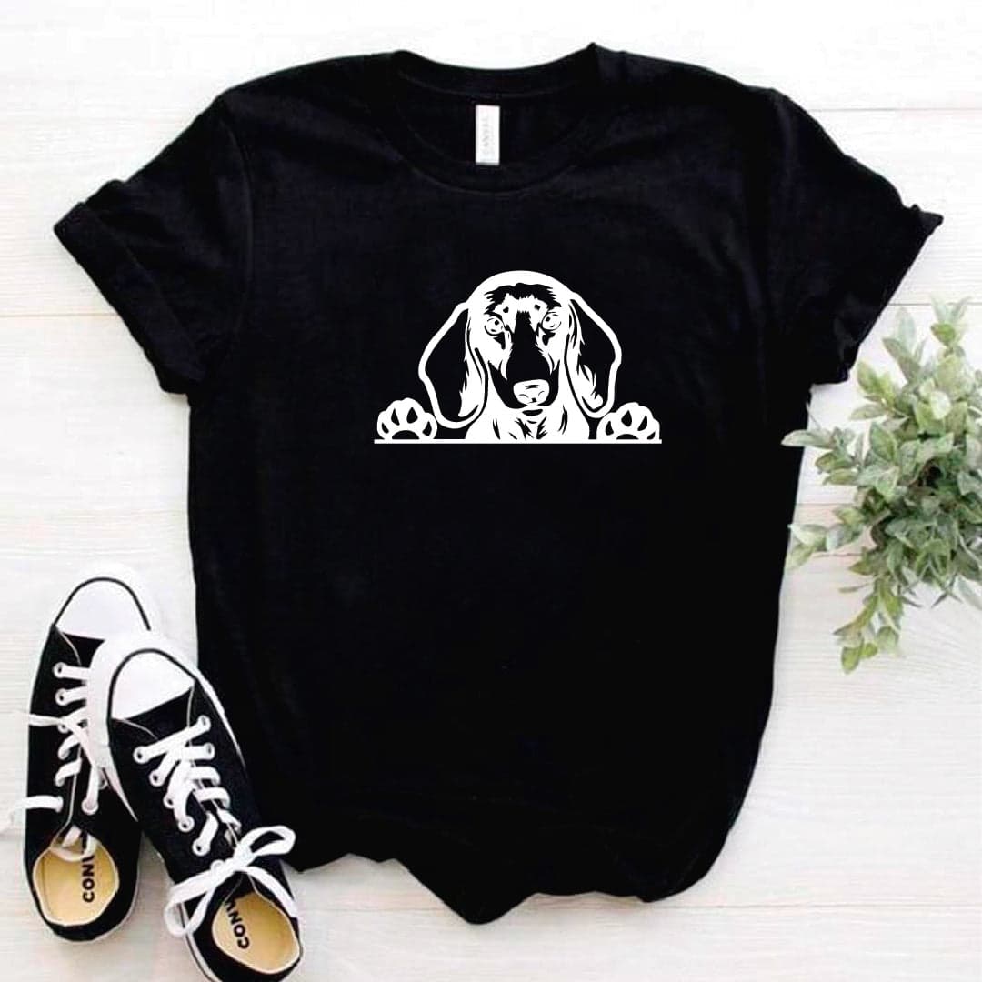 Camisa estampada tipo T- shirt Perro Salchicha ASOMADO — foto 3