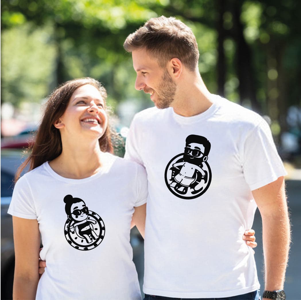 Camiseta estampada pareja T-shirt pibu con flotadores — foto 1