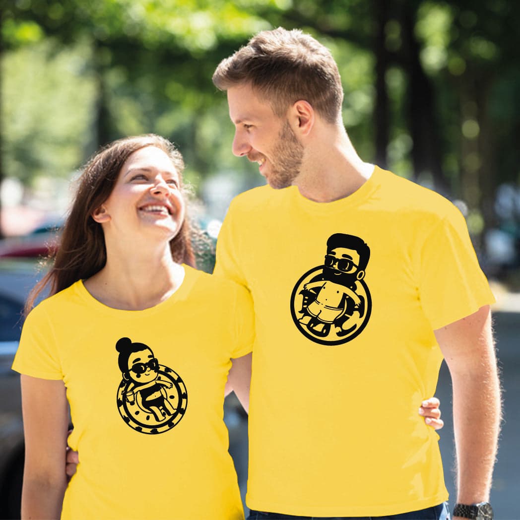 Camiseta estampada pareja T-shirt pibu con flotadores — foto 3