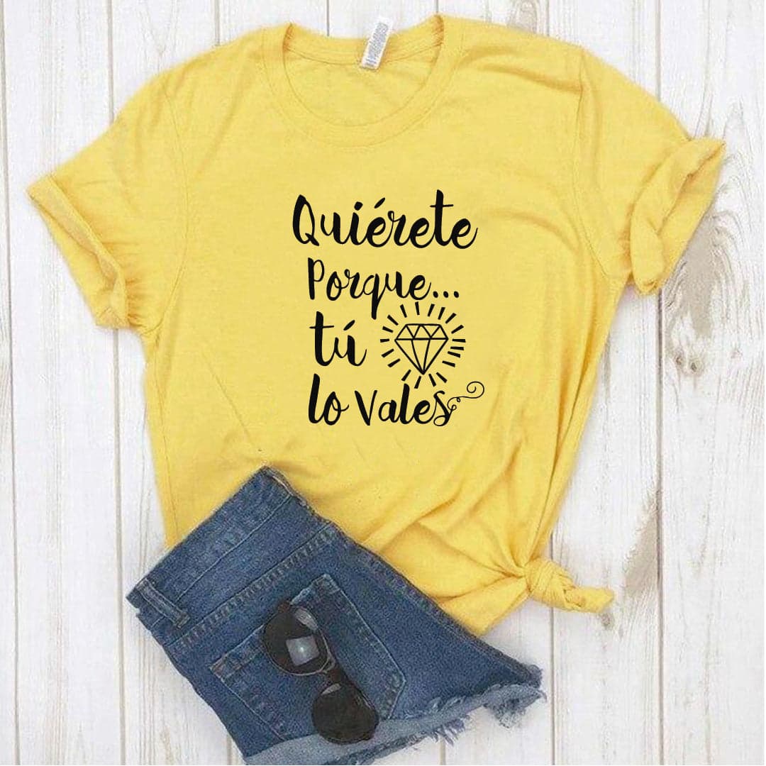 Camisa estampada  tipo T-shirt Quierete por que tu lo vales — foto 1