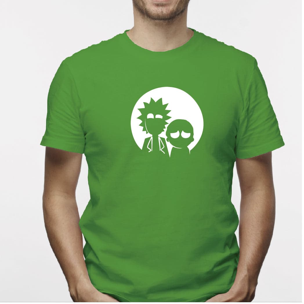 Camisa estampada para hombre  tipo T-Rick and morty silueta — foto 2