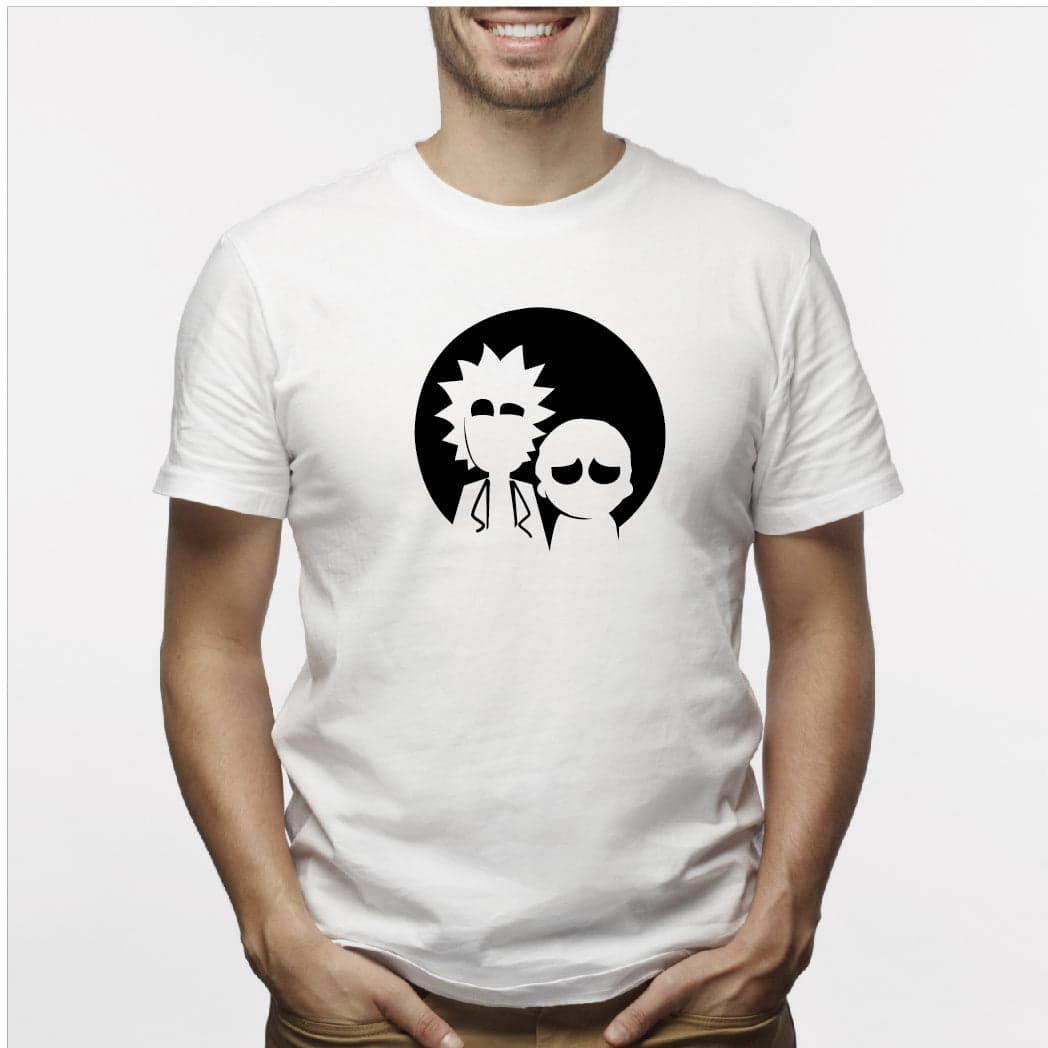 Camisa estampada para hombre  tipo T-Rick and morty silueta — foto 3