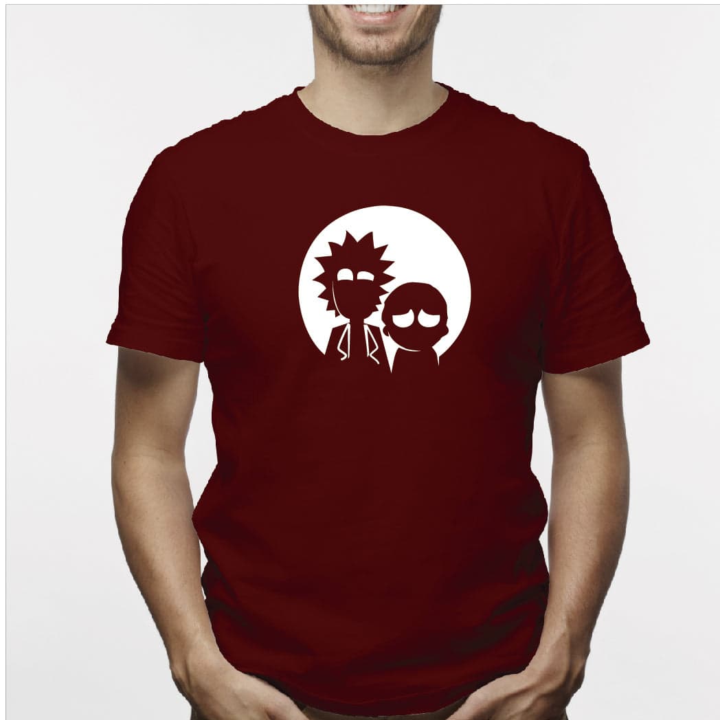 Camisa estampada para hombre  tipo T-Rick and morty silueta — foto 5