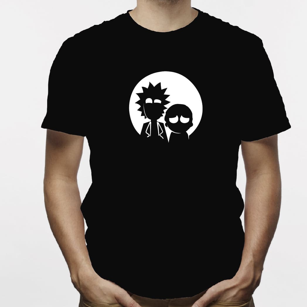 Camisa estampada para hombre  tipo T-Rick and morty silueta — foto 1
