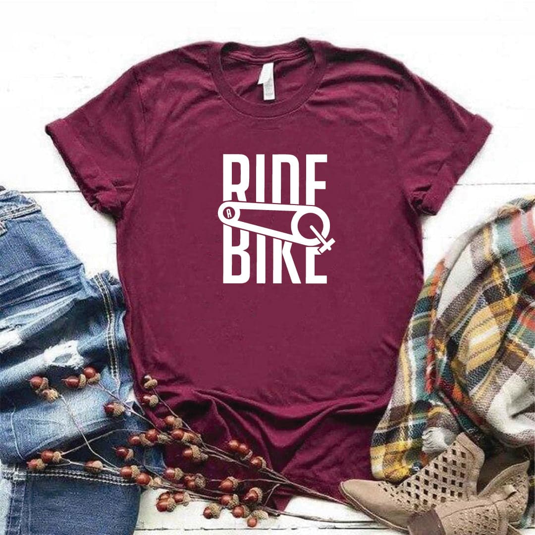 Camisa estampada  tipo T-shirt RIDE A BIKE — foto 5