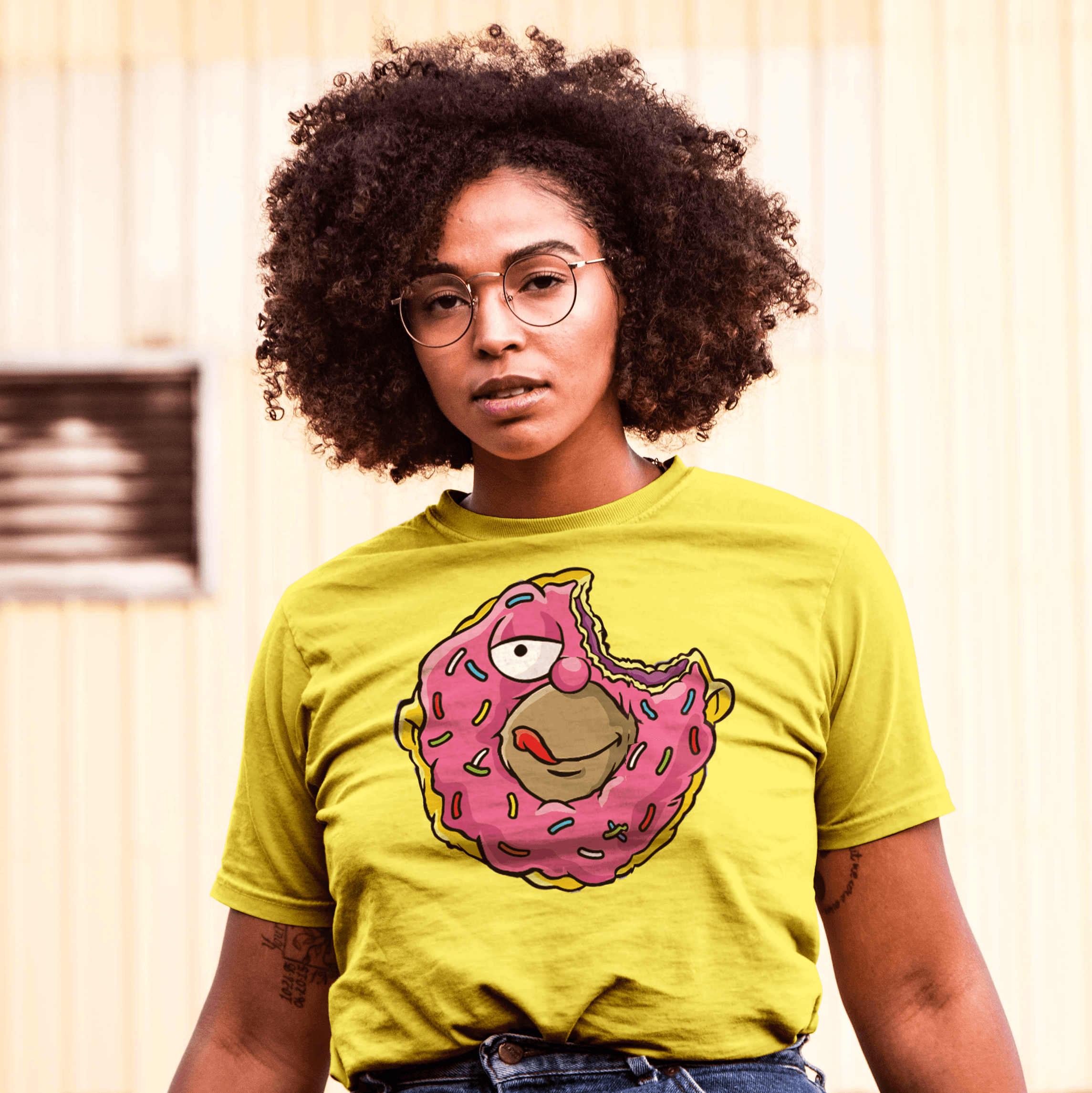 Camisa estampada en algodón para mujer tipo T-shirt rosquilla homero — foto 6