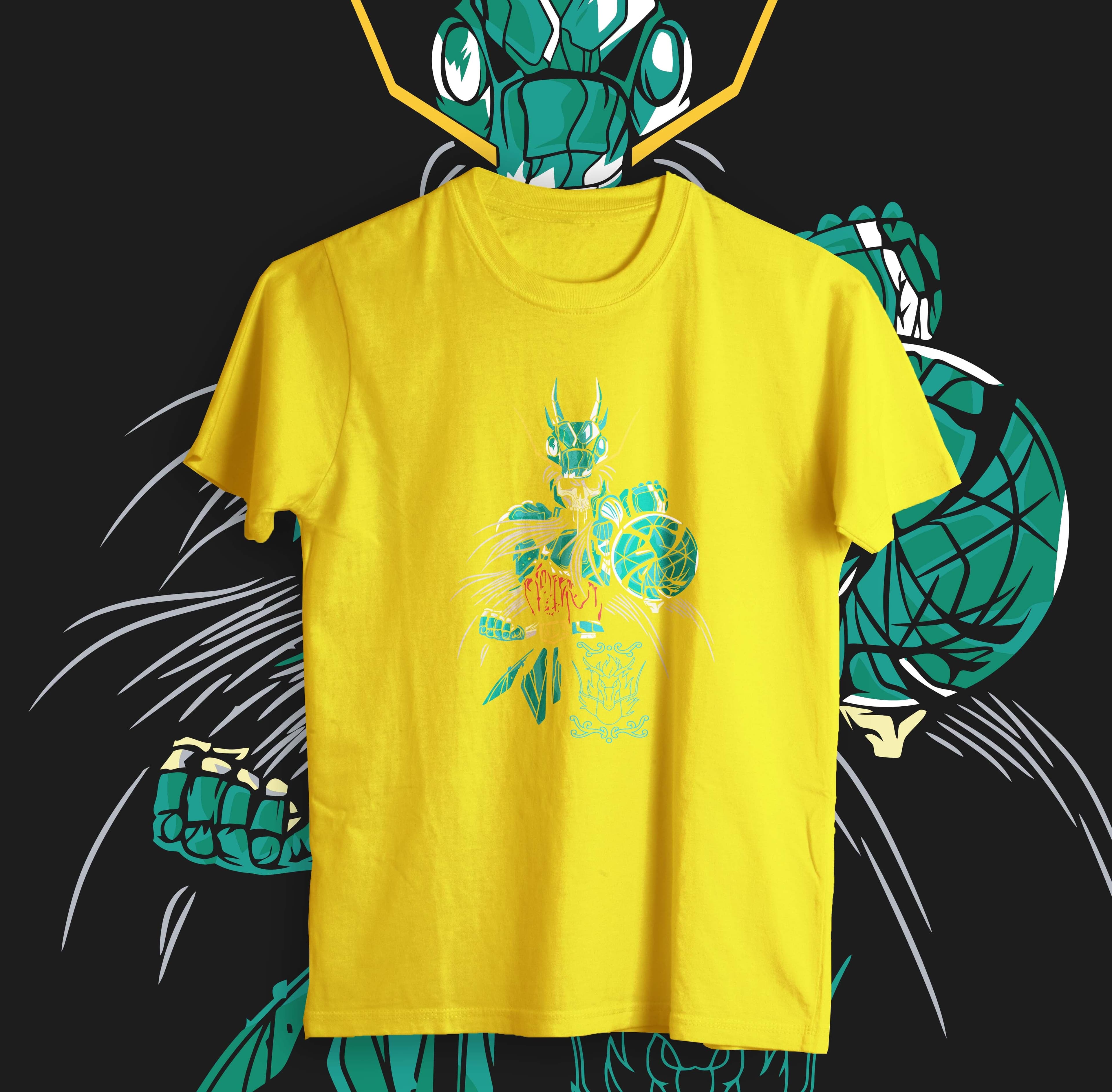 Camisa estampada en algodón para hombre tipo T-shirt shiryu de dragón calabera — foto 5