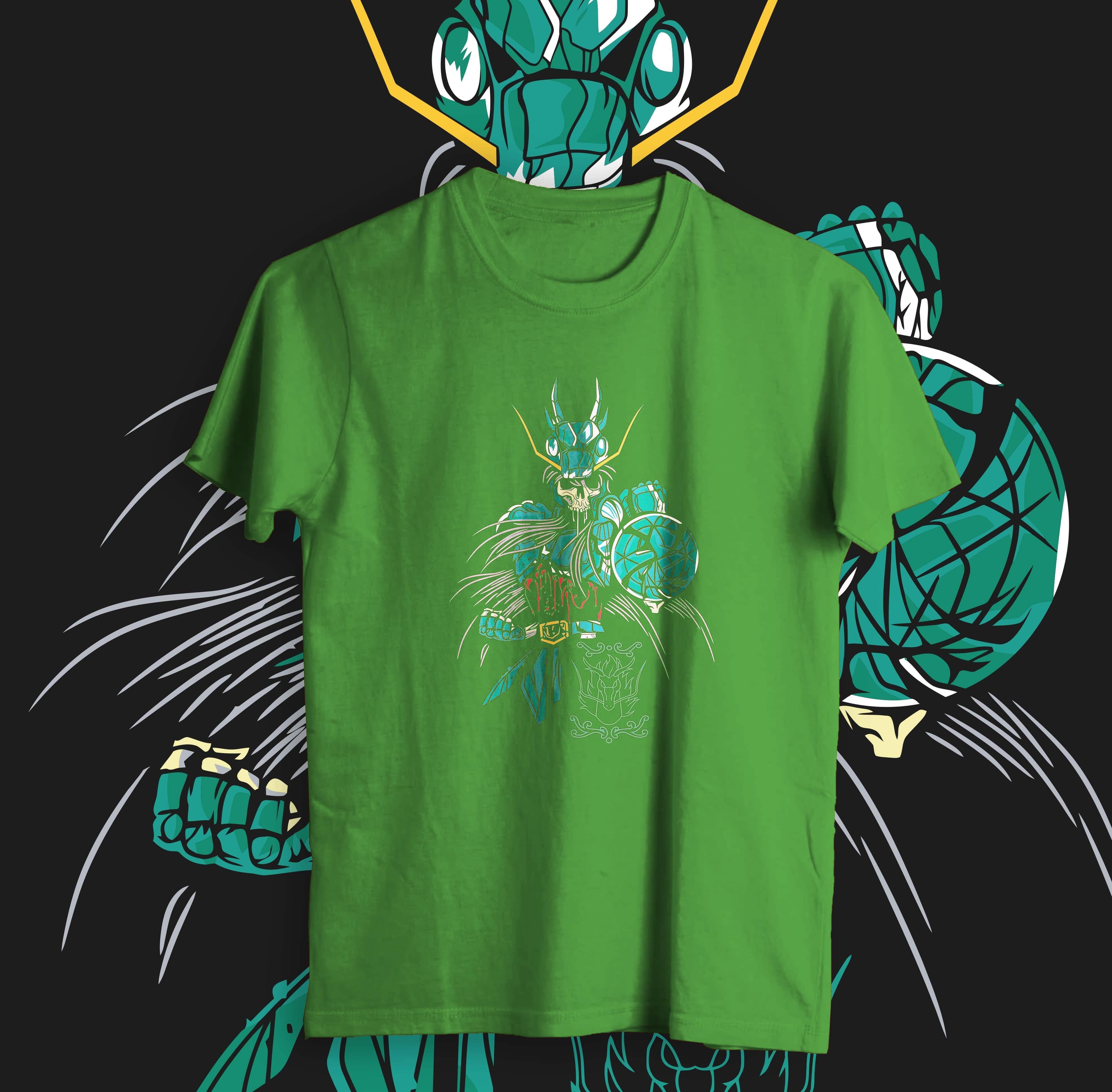Camisa estampada en algodón para hombre tipo T-shirt shiryu de dragón calabera — foto 6