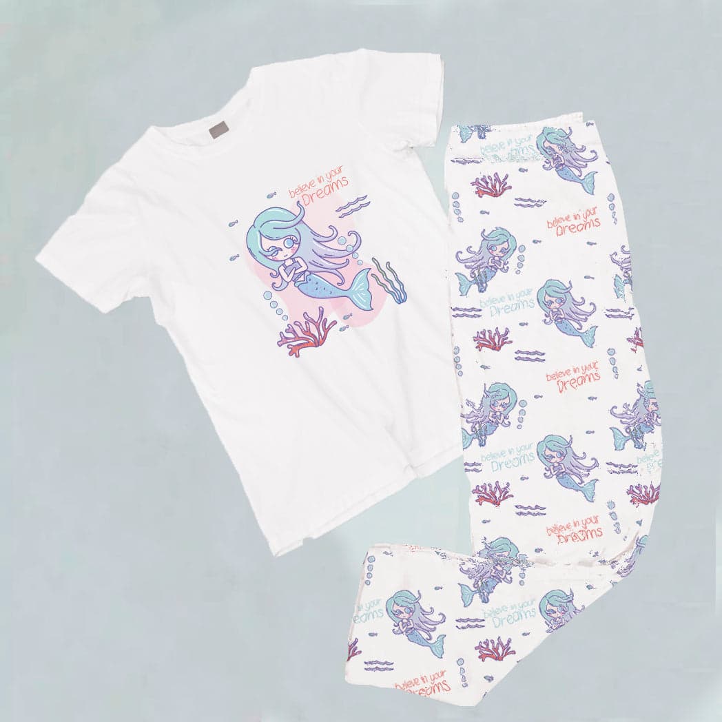Pijama estampada de pantalón Largo Sirena (Believe in your dreams) — foto 1