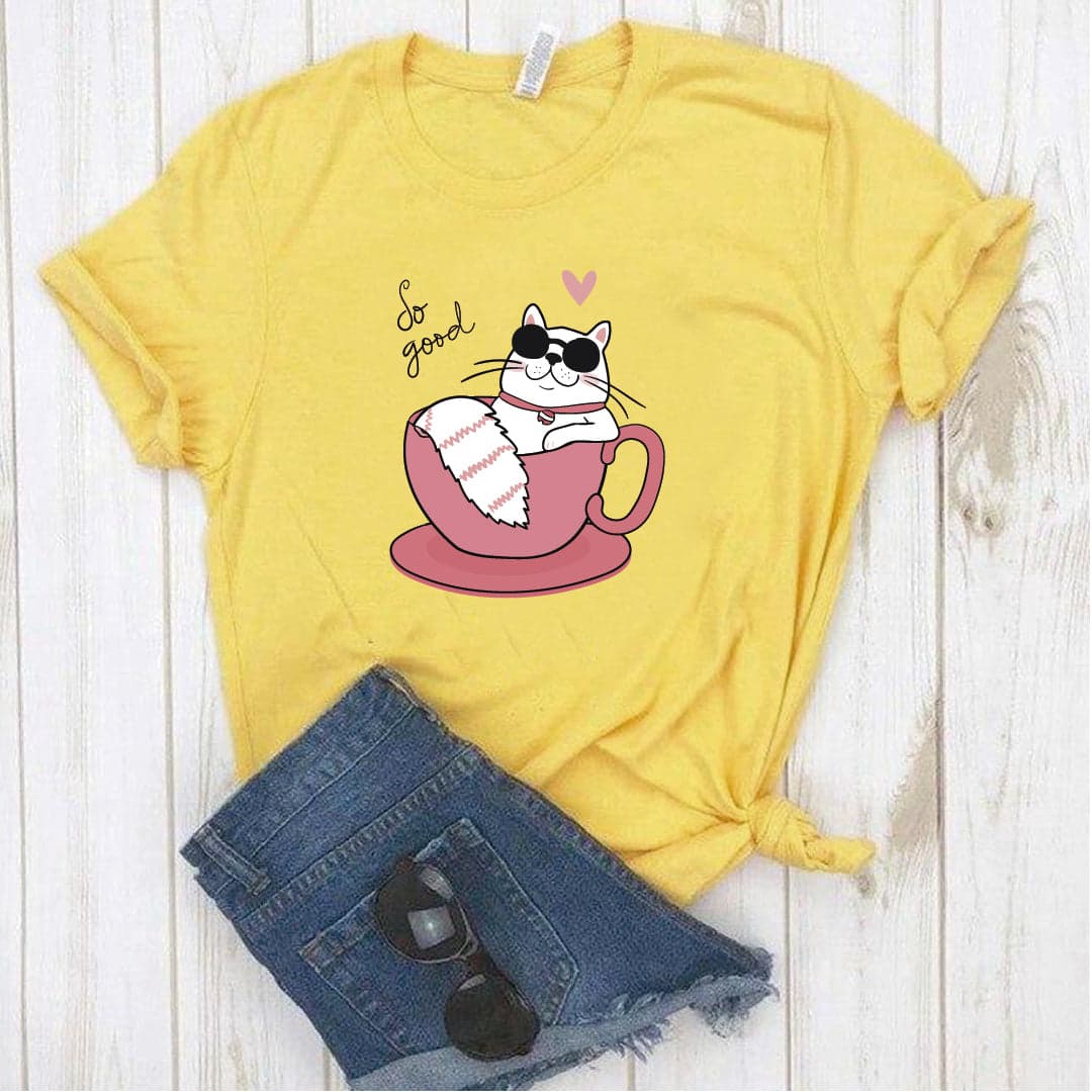 Camisa estampada  tipo T-shirt GATO SOO GOOD TAZA — foto 2