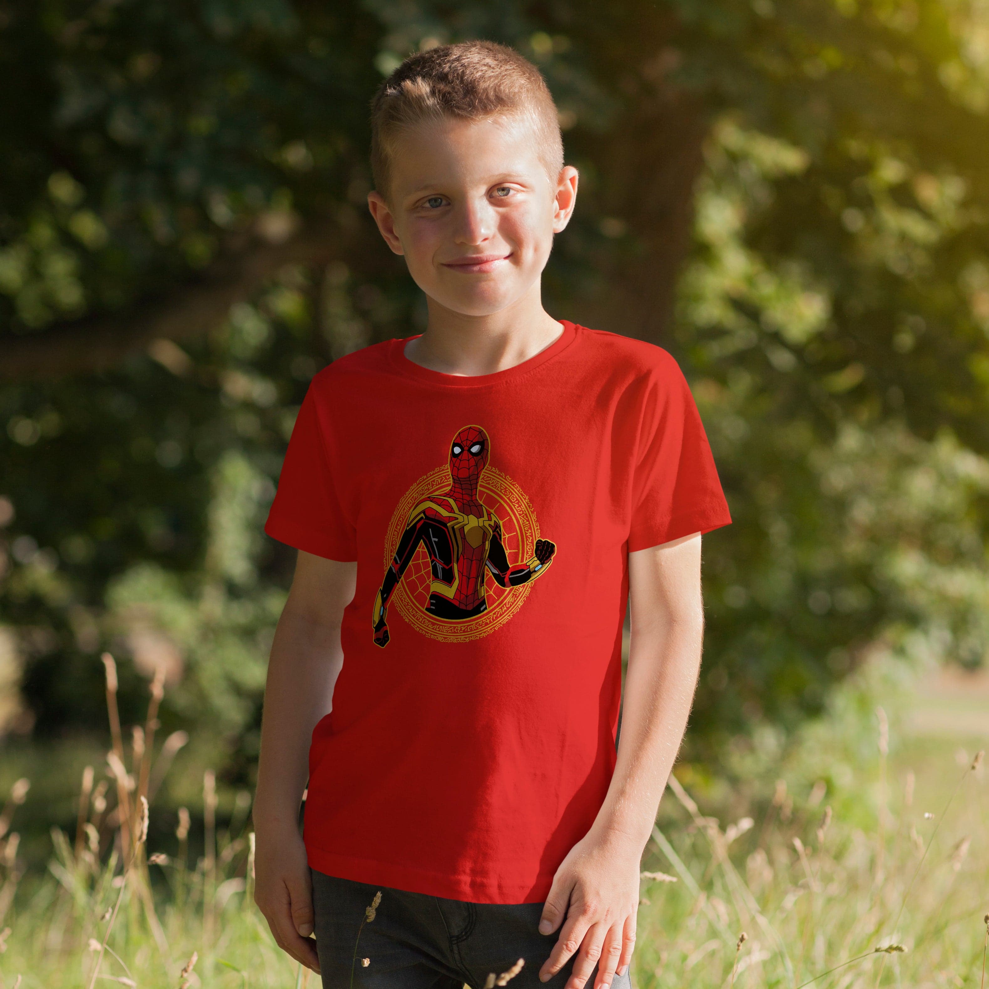 Camisa estampada en algodón para niño tipo T-shirt spiderman multiverse — foto 1