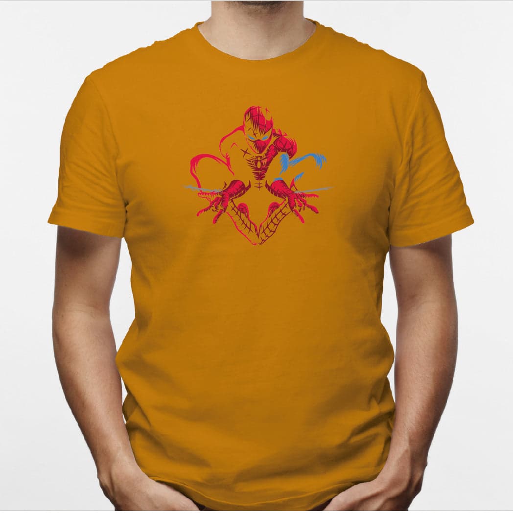 Camisa estampada en algodón para hombre tipo T-shirt spiderman y telaraña — foto 6