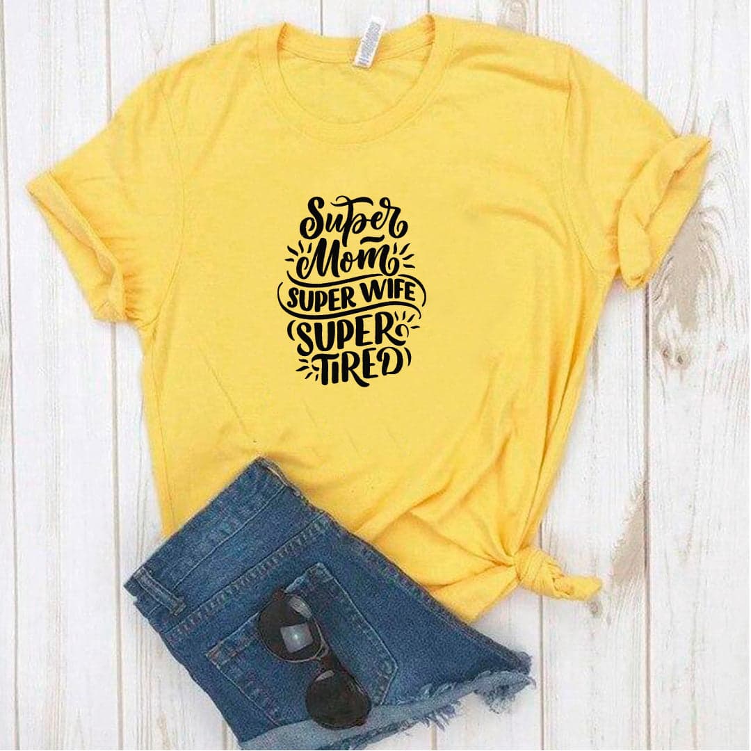 Camisa estampada tipo T- shirt Super mom super wife super tired (modelo 2) — foto 3