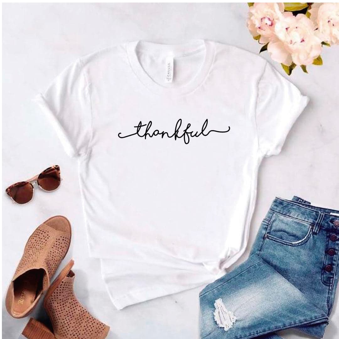 Camisa estampada tipo T- shirt Thankful — foto 4