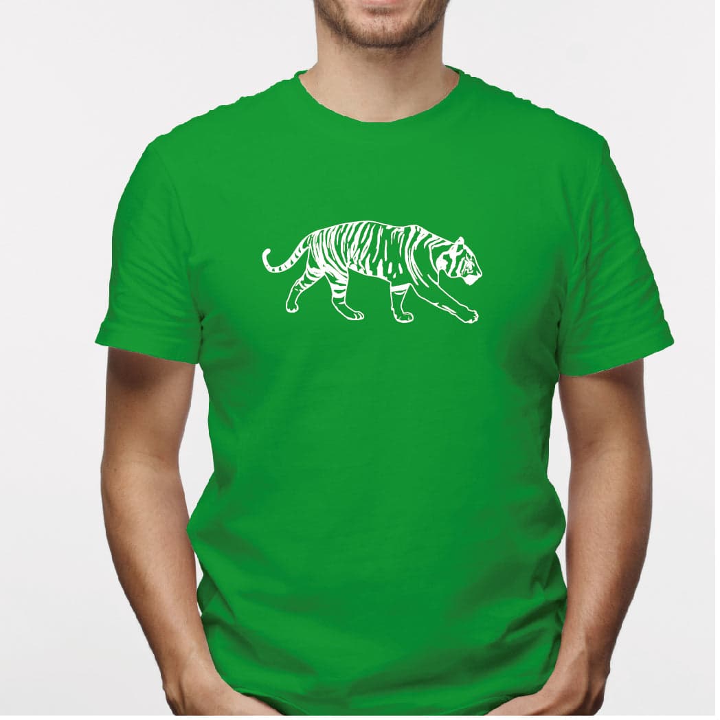 Camisa estampada para hombre  tipo T-shirt Tigre Caminando (tigre entero) — foto 4