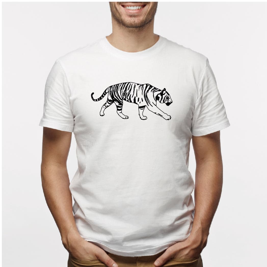 Camisa estampada para hombre  tipo T-shirt Tigre Caminando (tigre entero) — foto 5