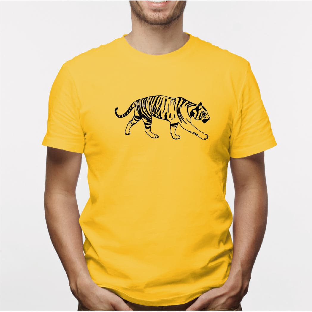 Camisa estampada para hombre  tipo T-shirt Tigre Caminando (tigre entero) — foto 1