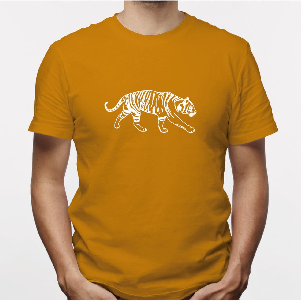 Camisa estampada para hombre  tipo T-shirt Tigre Caminando (tigre entero) — foto 7