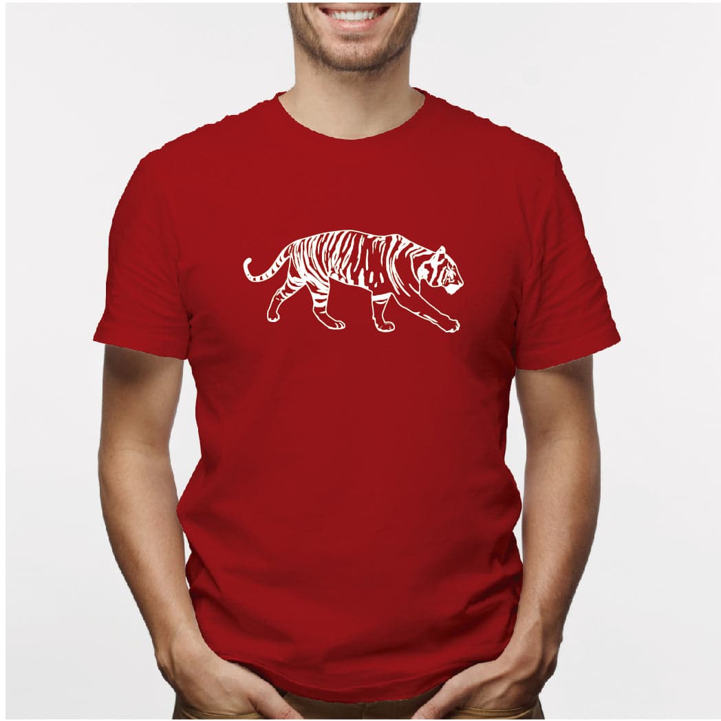 Camisa estampada para hombre  tipo T-shirt Tigre Caminando (tigre entero) — foto 2