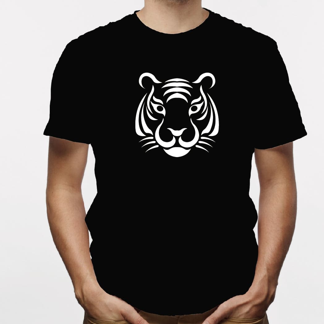 Camisa estampada para hombre  tipo T-shirt Cara de Tigre — foto 2