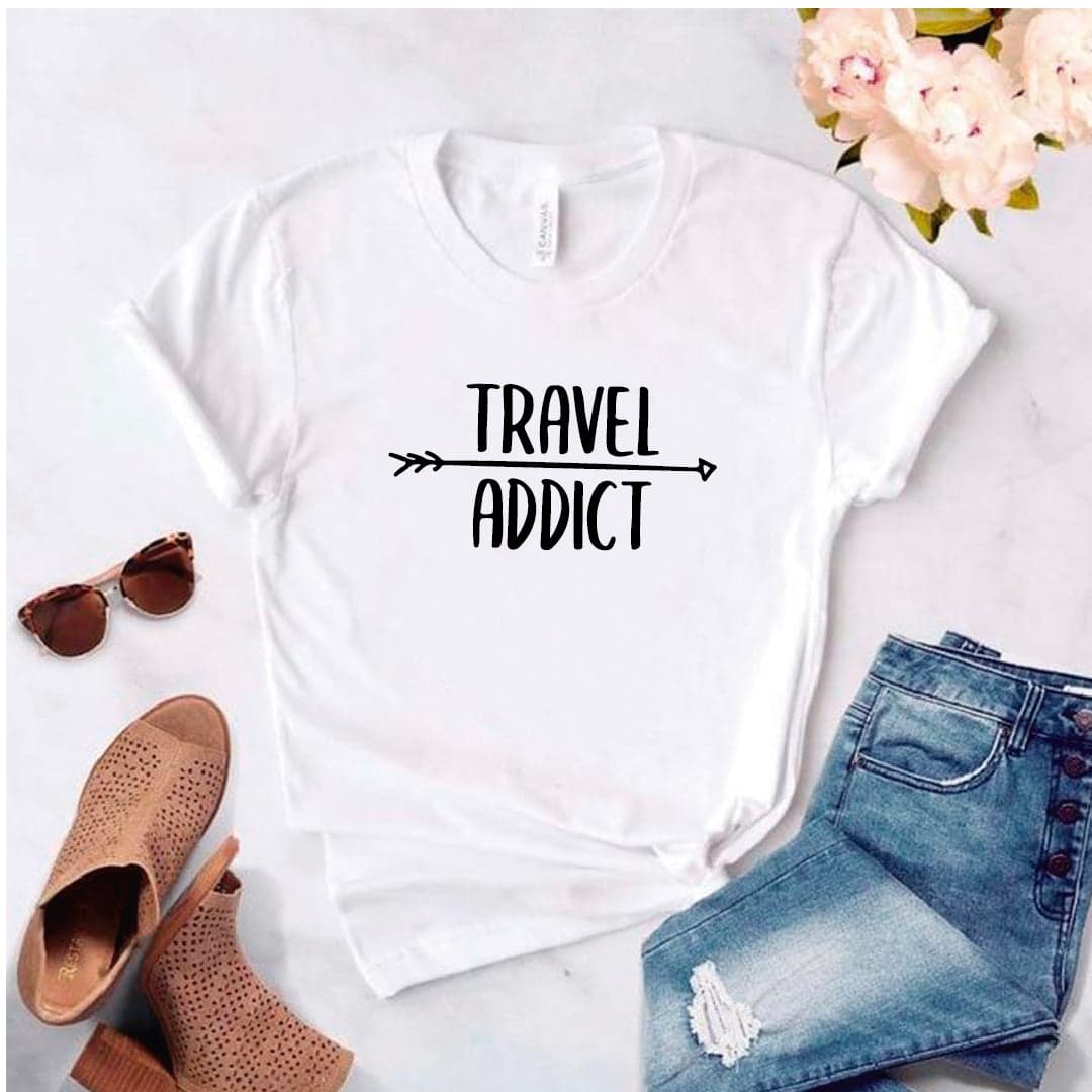 Camisa estampada tipo T- shirt Travel Addict — foto 2