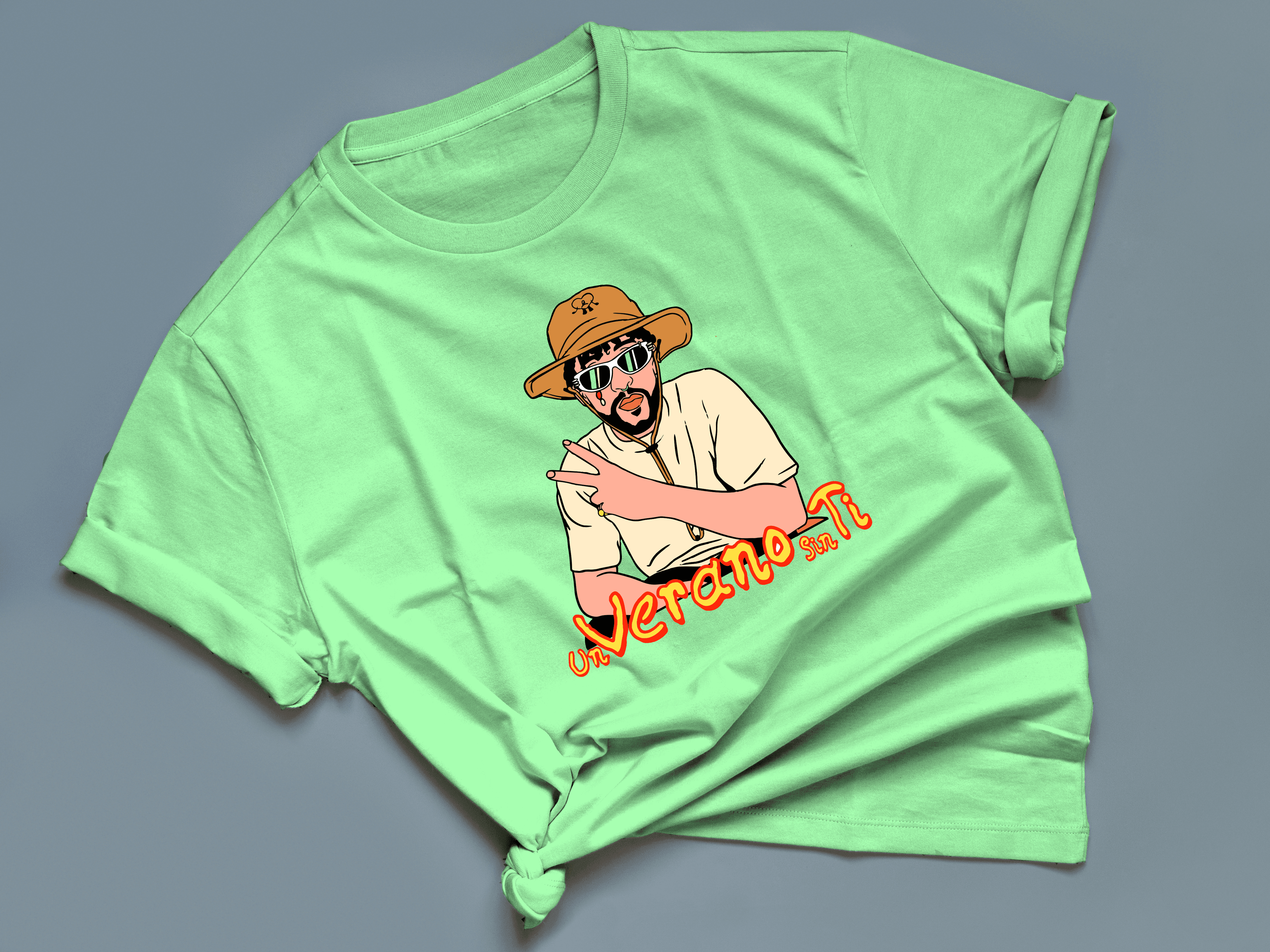 Camiseta estampada tipo T- shirt BAD BUNNY UN VERANO SIN TI — foto 8