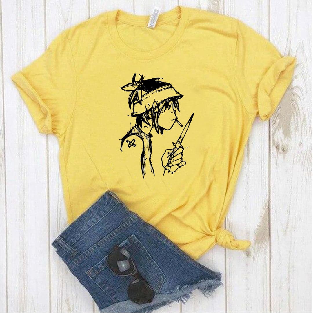 Camisa estampada  tipo T-shirt Vocalista Gorillaz — foto 2