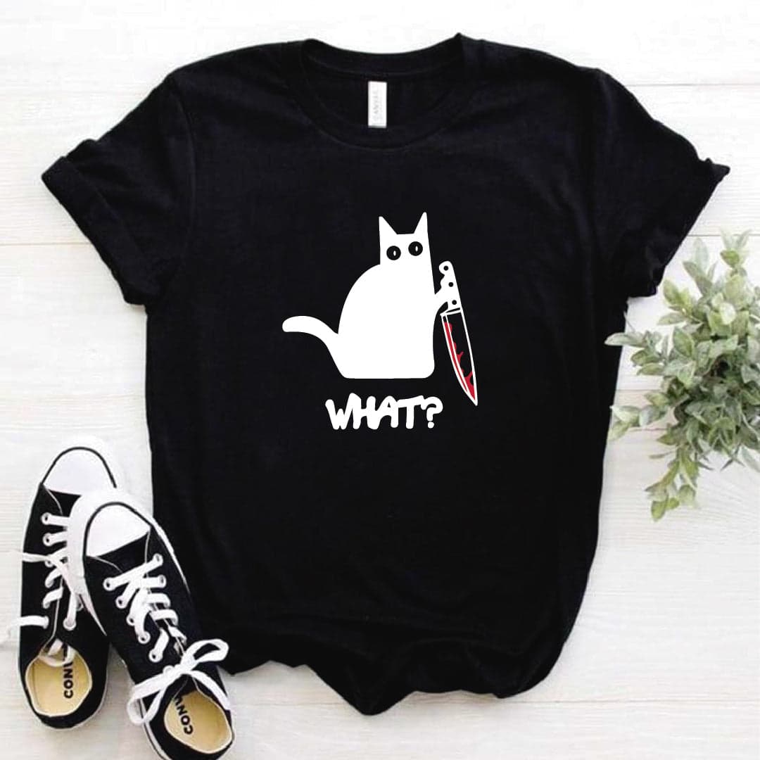 Camisa estampada  tipo T-shirt What Gato (Gato) — foto 3