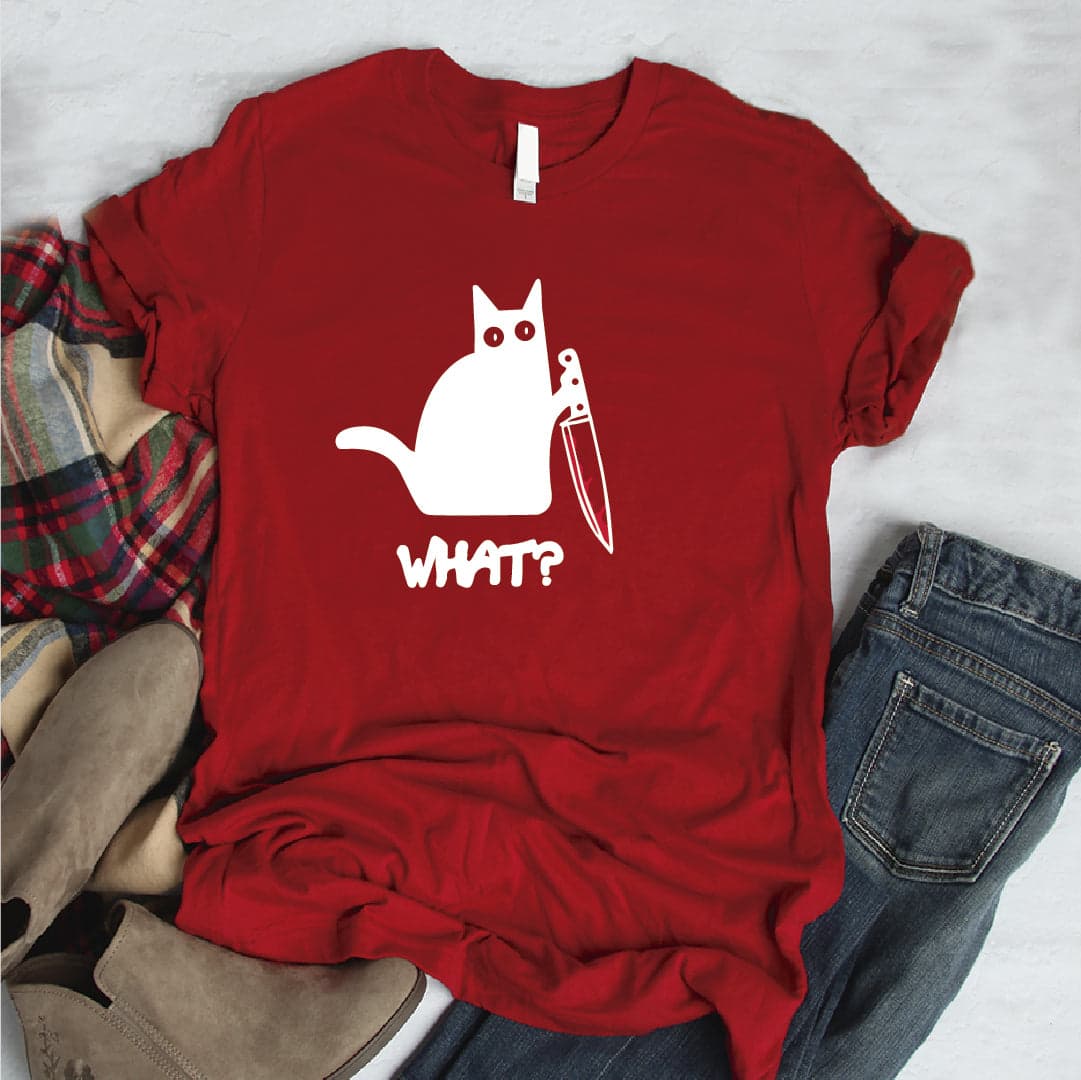 Camisa estampada  tipo T-shirt What Gato (Gato) — foto 6