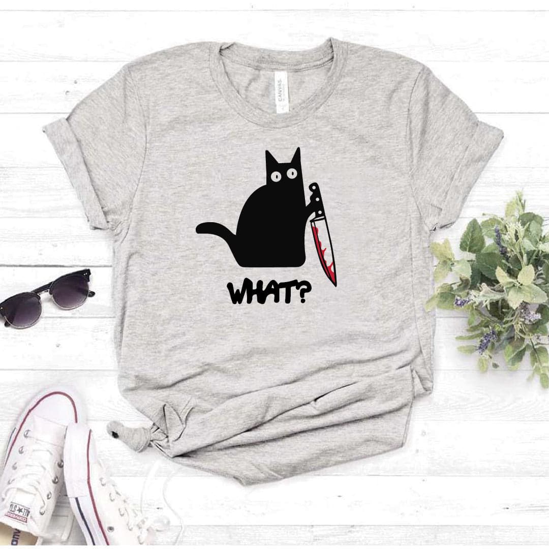 Camisa estampada  tipo T-shirt What Gato (Gato) — foto 8