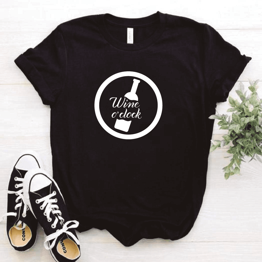 Camisa estampada tipo T- shirt Wine o Clock — foto 1