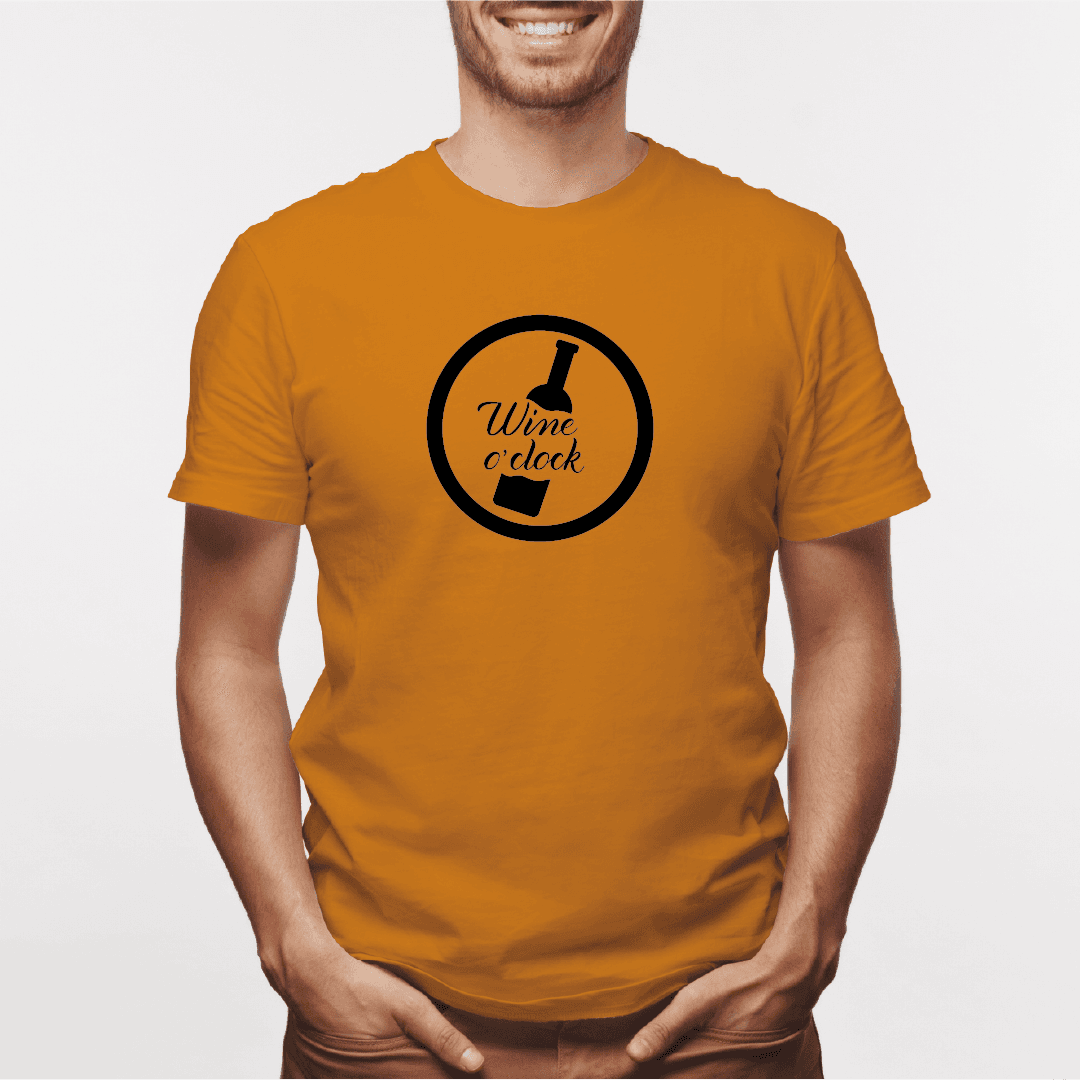 Camisa estampada para hombre  tipo T-shirt Wine o Clock — foto 4