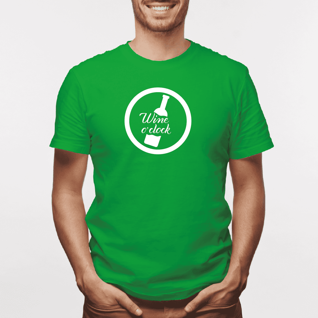 Camisa estampada para hombre  tipo T-shirt Wine o Clock — foto 6